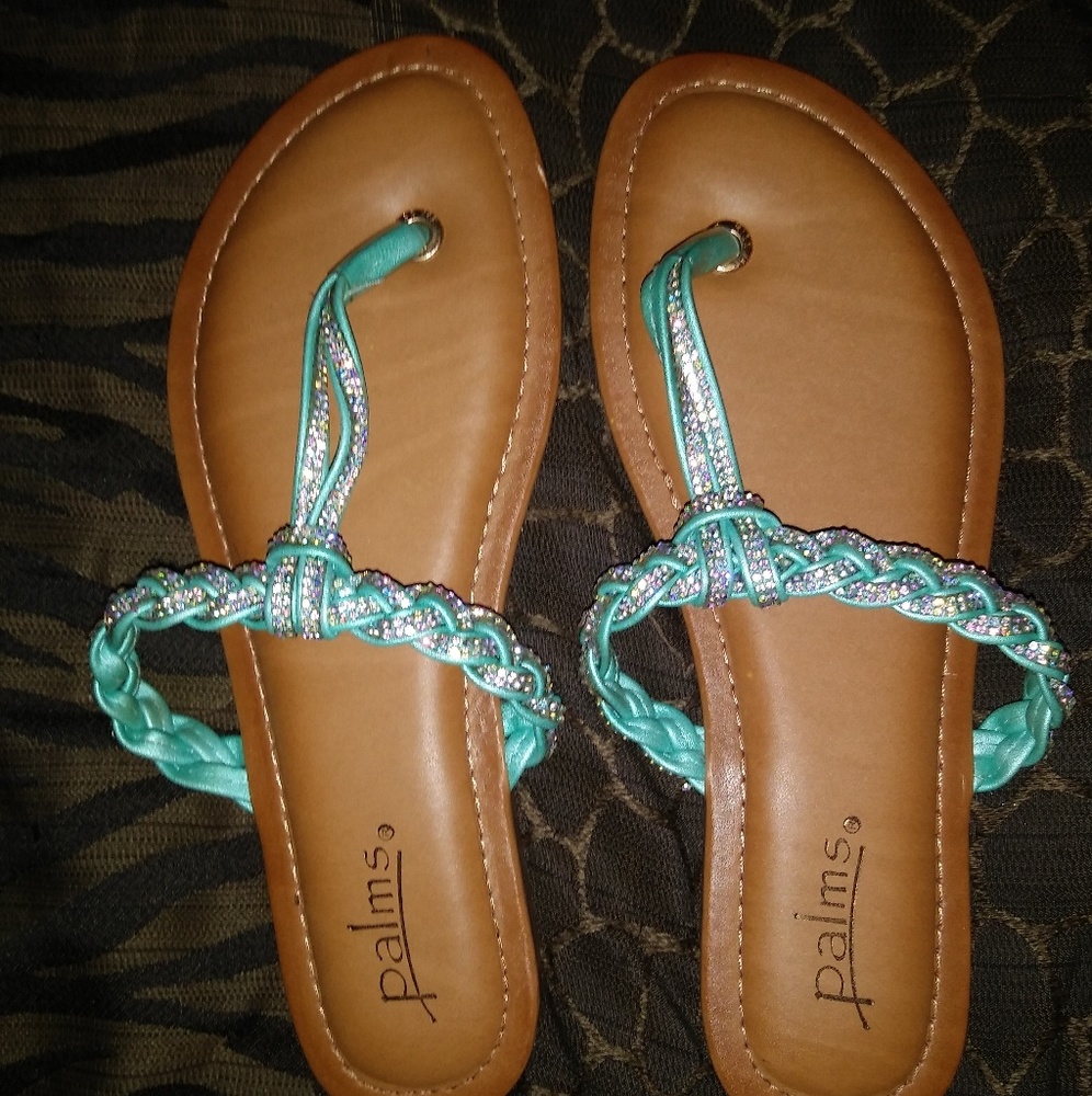 Size 8 Palms Rhinestone Sandles